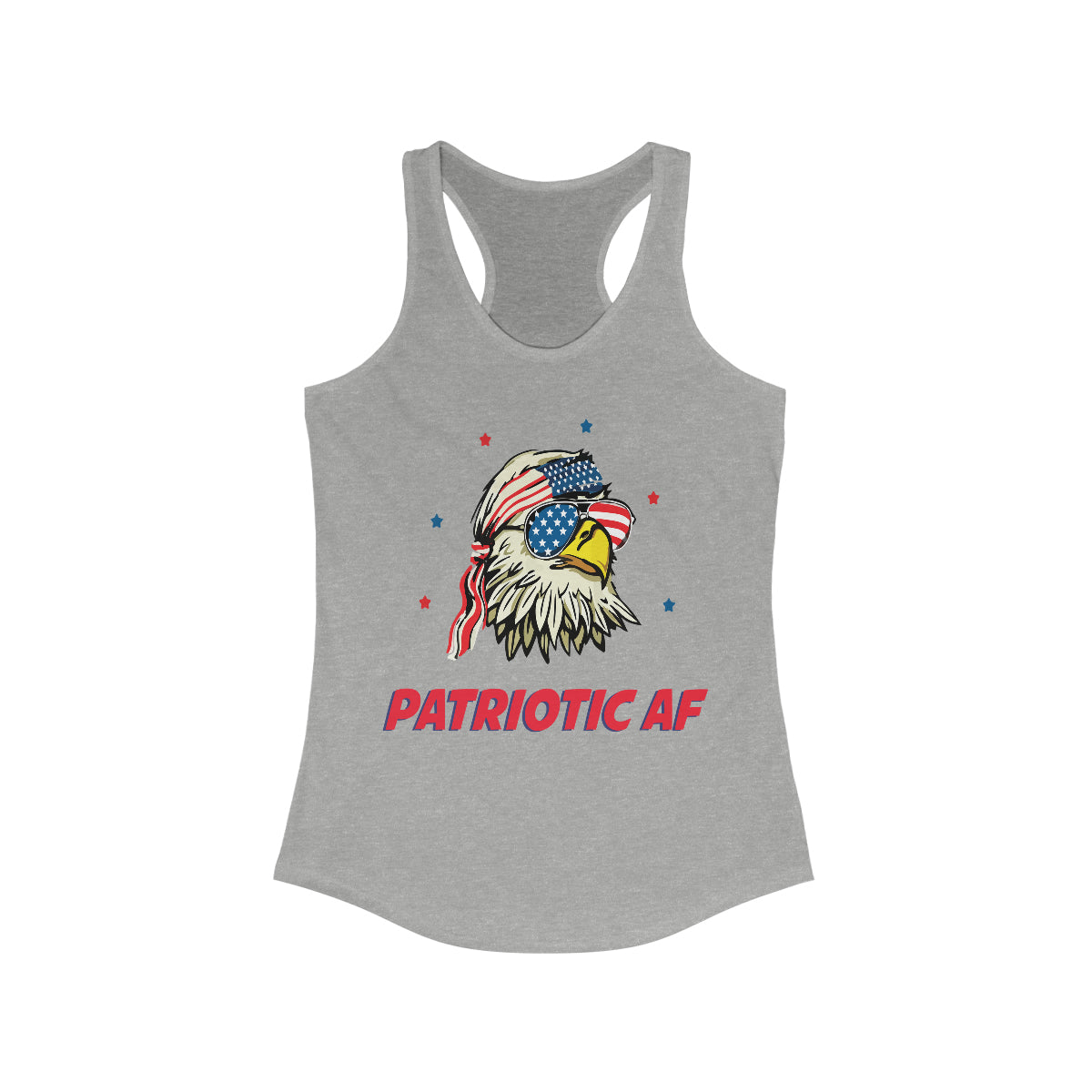 Patriotic AF with American Eagle | Women's Racerback Tank - Rise of The New Media