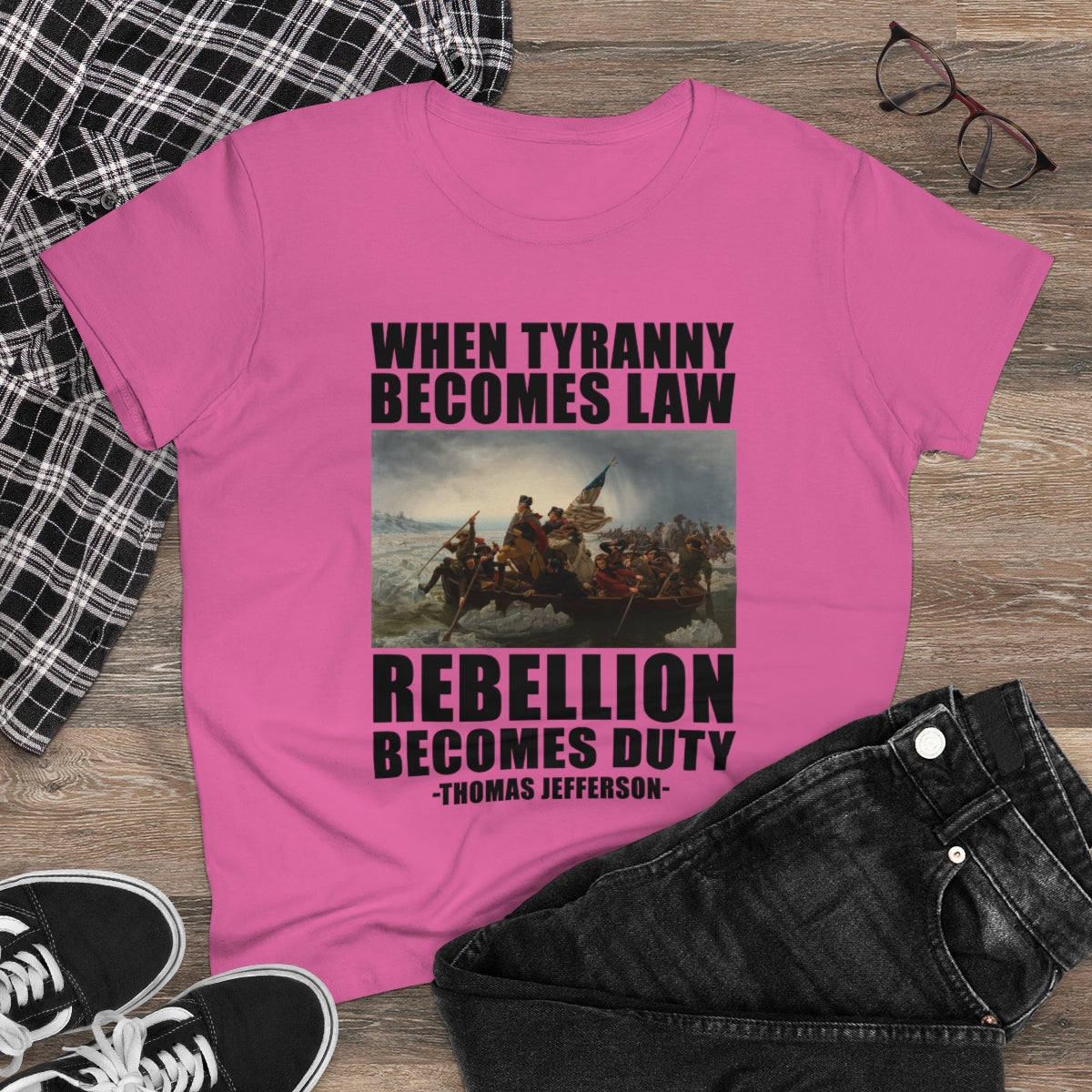 When Tyranny Becomes Law... | Women's Cotton Tee - Rise of The New Media