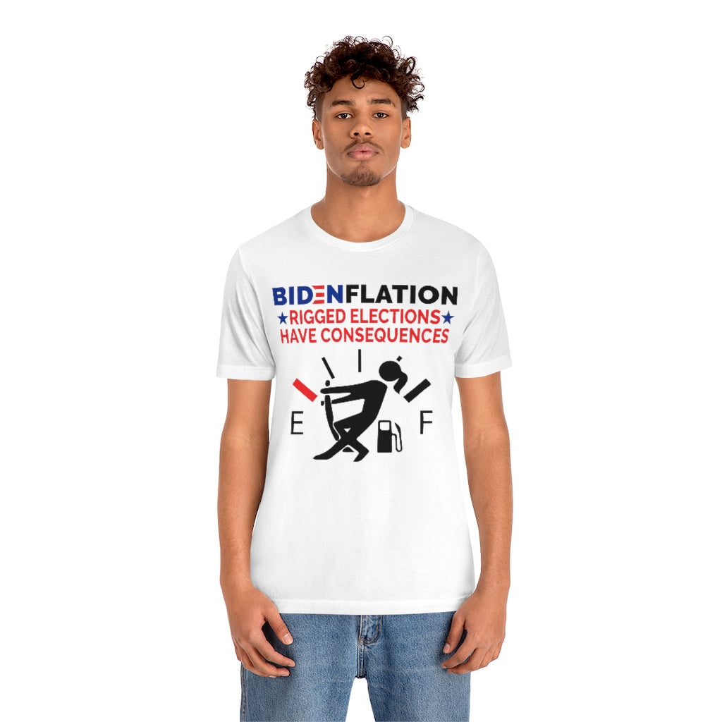 Bidenflation | Mens/Unisex Short Sleeve T-Shirt - Rise of The New Media