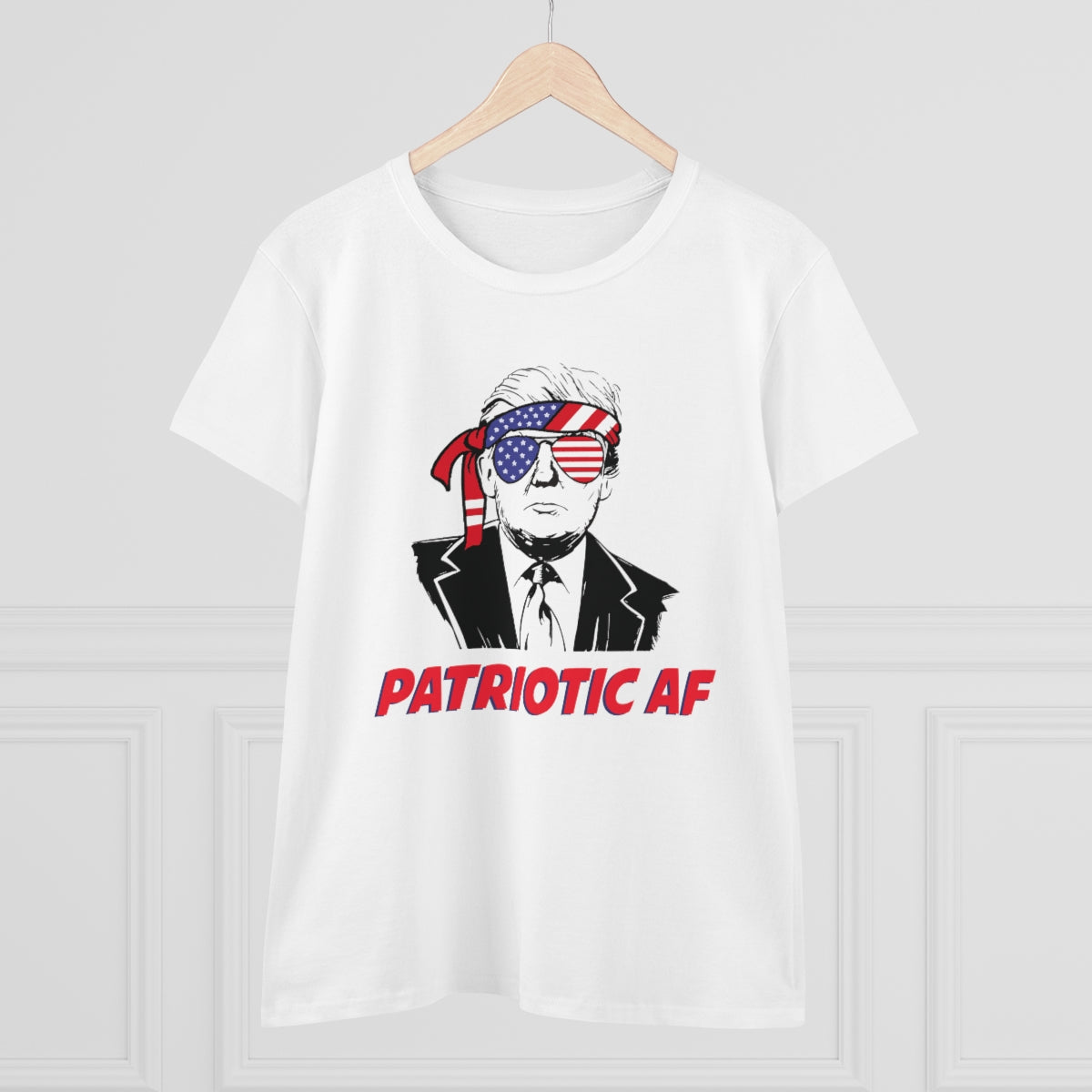Patriotic AF with Trump | Women's Tee - Rise of The New Media