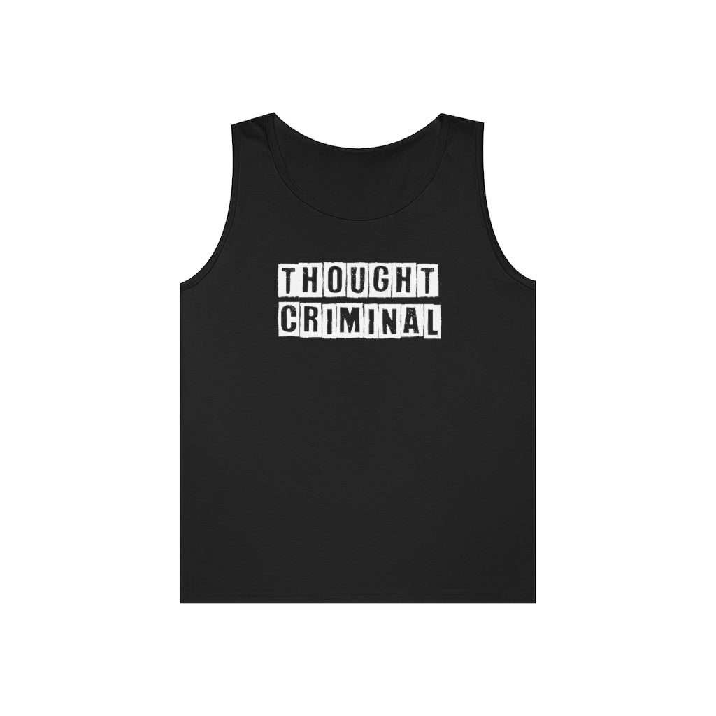 Thought Criminal | Men's Heavy Cotton Tank Top - Rise of The New Media