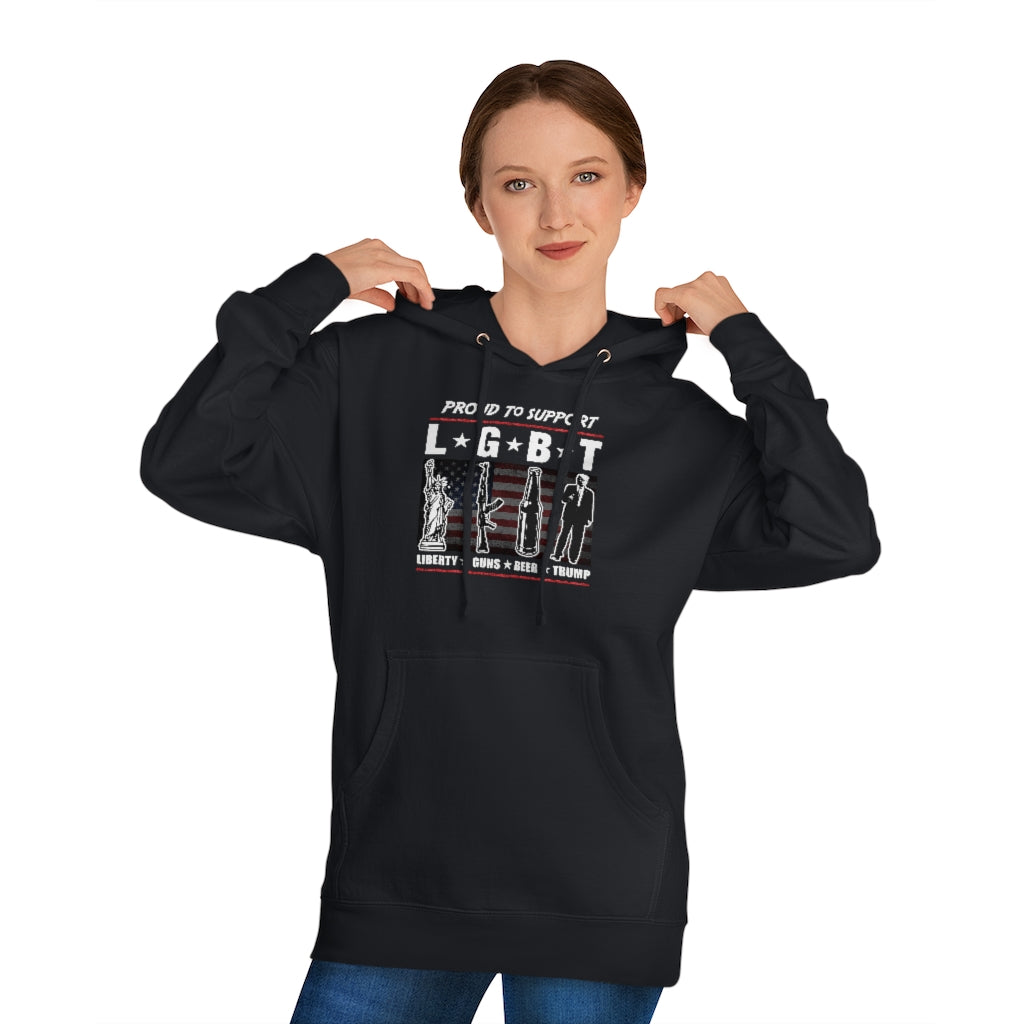 Proud To Support LGBT | Unisex Hooded Sweatshirt - Rise of The New Media
