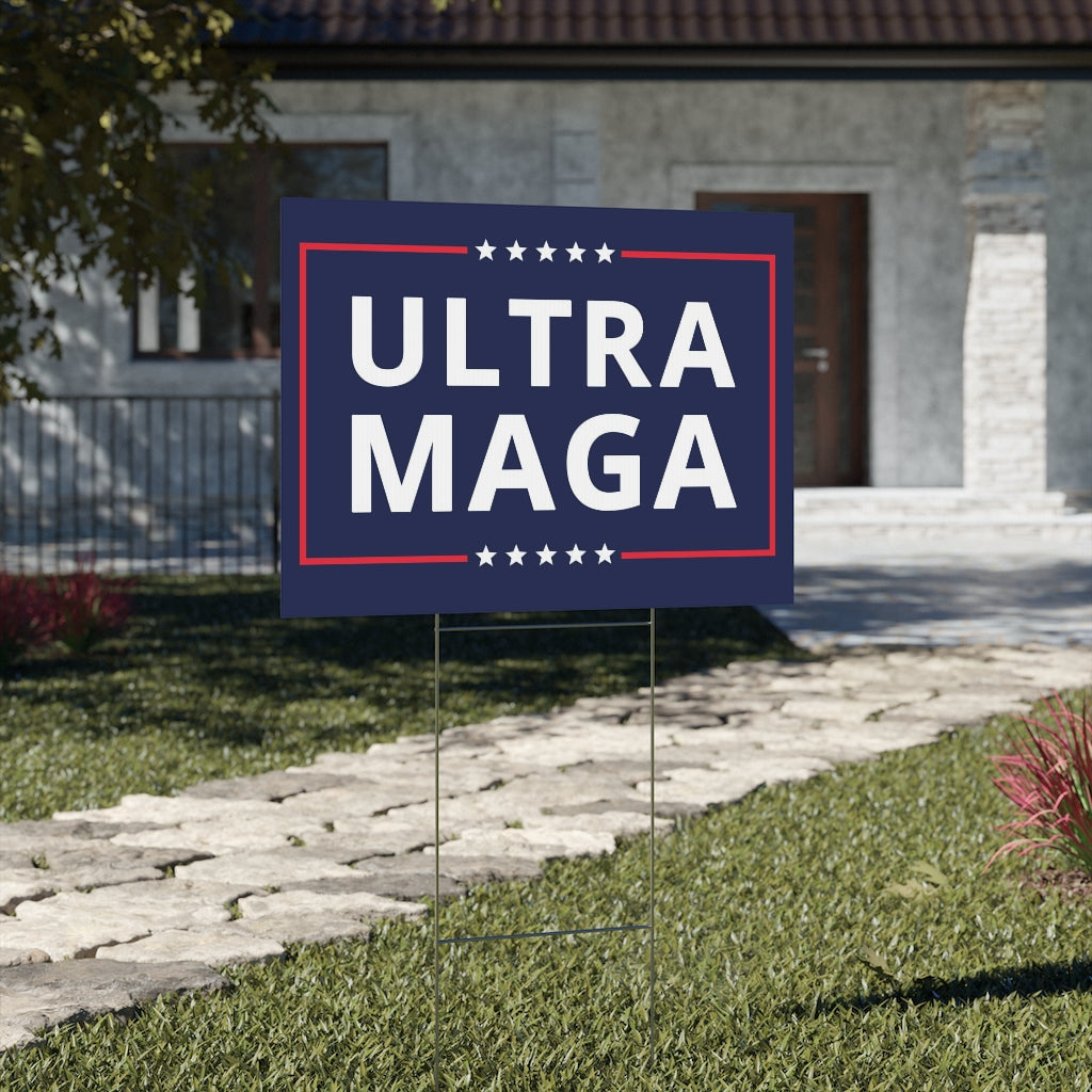 Ultra Maga | Double-sided Yard Sign - Rise of The New Media