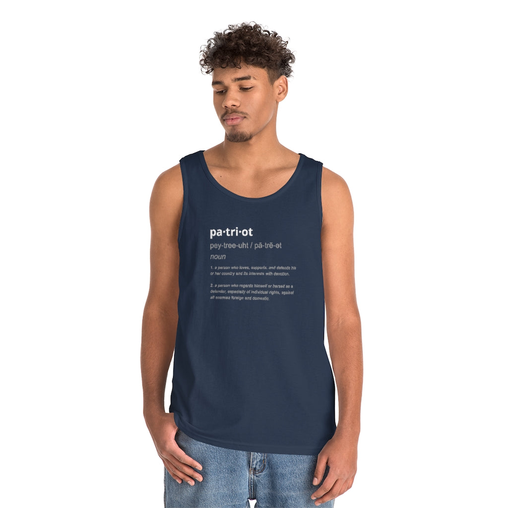 Patriot Definition | Men's Heavy Cotton Tank Top - Rise of The New Media