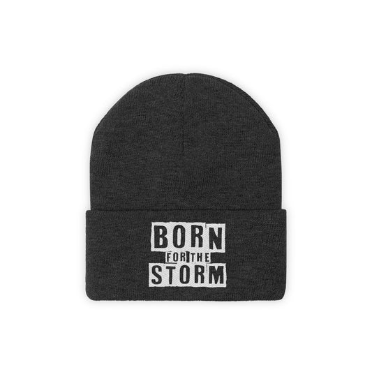 Born For The Storm Black Beanie Hat - Rise of The New Media