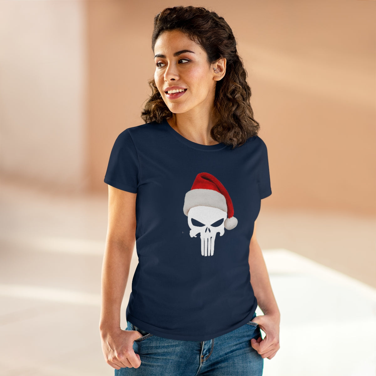 Punisher with Santa Hat | Women's Tee - Rise of The New Media
