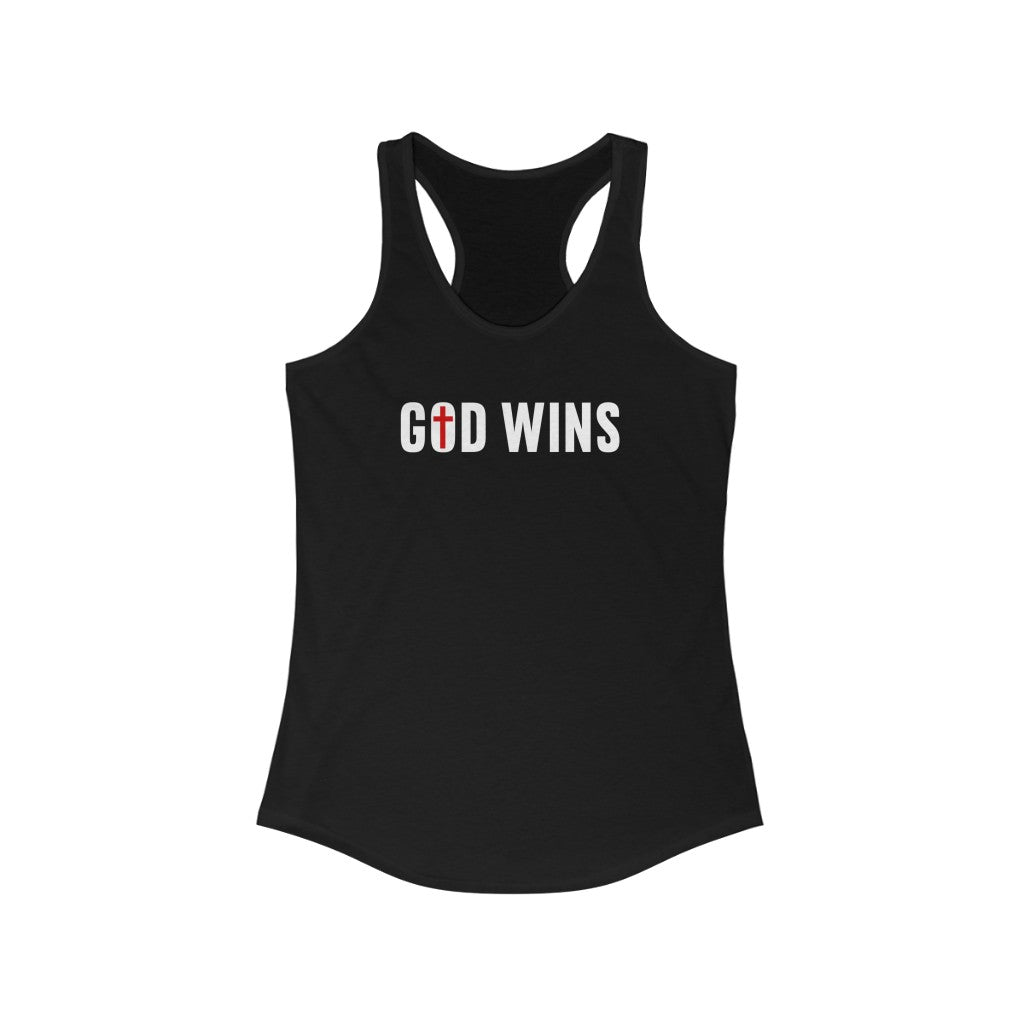 God Wins | Women's Racerback Tank - Rise of The New Media