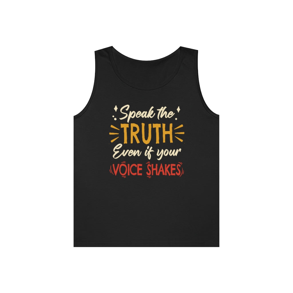 Speak The Truth Even If Your Voice Shakes | Men's Heavy Cotton Tank Top - Rise of The New Media