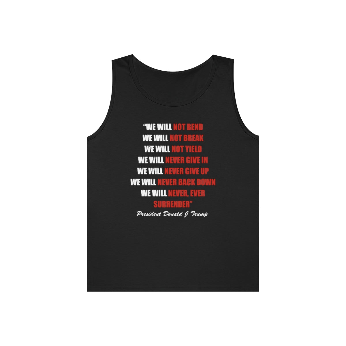 We Will Not Bend.. | Men's Heavy Cotton Tank Top - Rise of The New Media