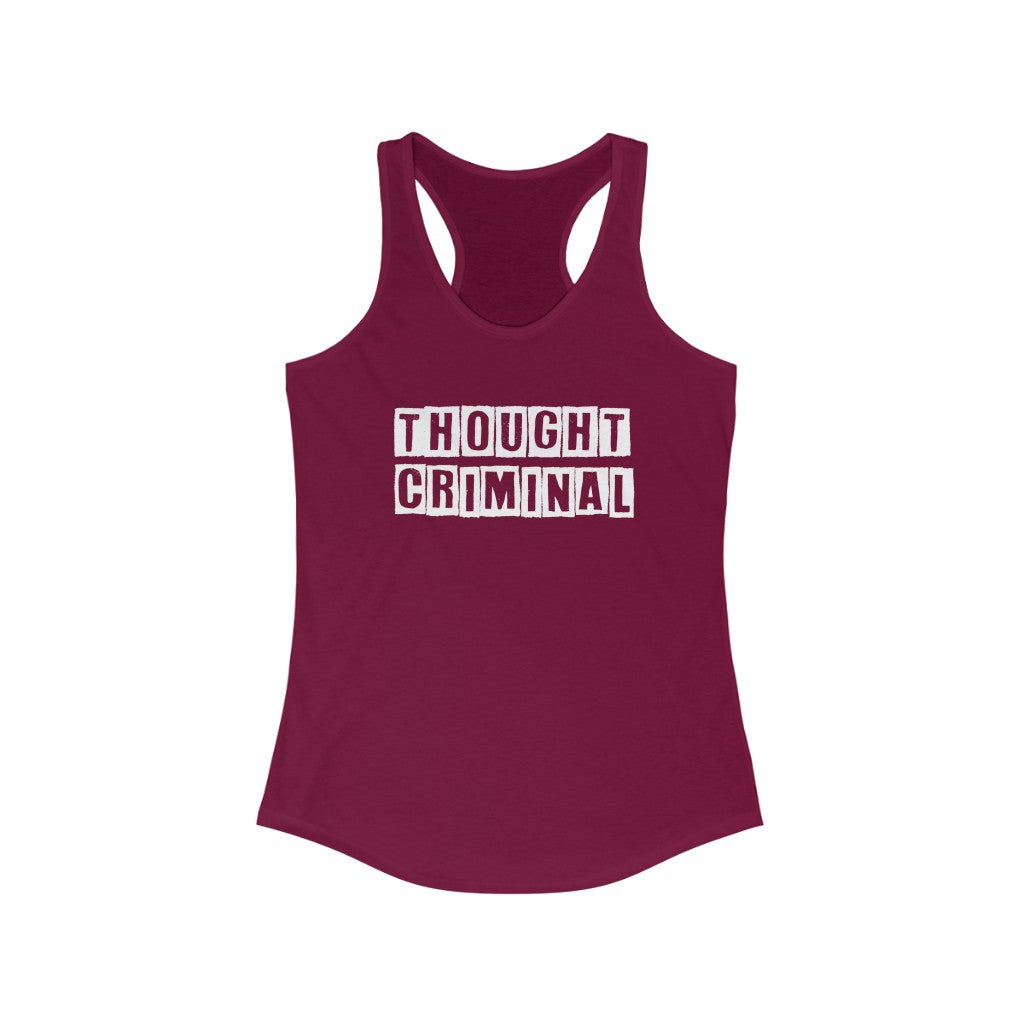 Thought Criminal | Women's Racerback Tank - Rise of The New Media