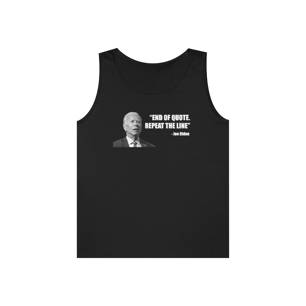 End Of Quote. Repeat The Line | Men's Heavy Cotton Tank Top - Rise of The New Media