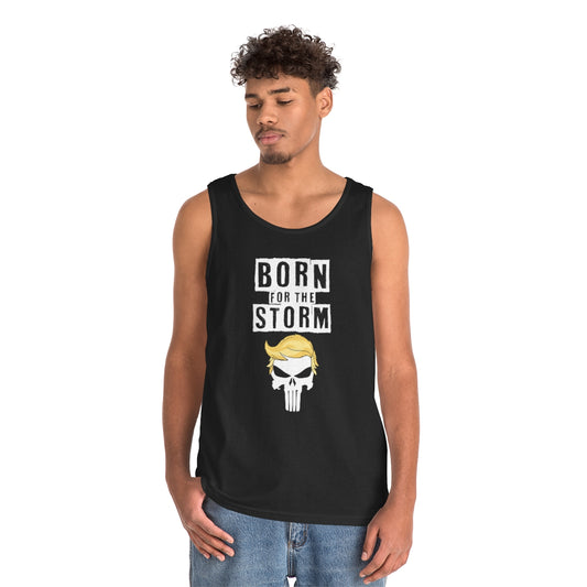 Born For The Storm | Men's Heavy Cotton Tank Top - Rise of The New Media