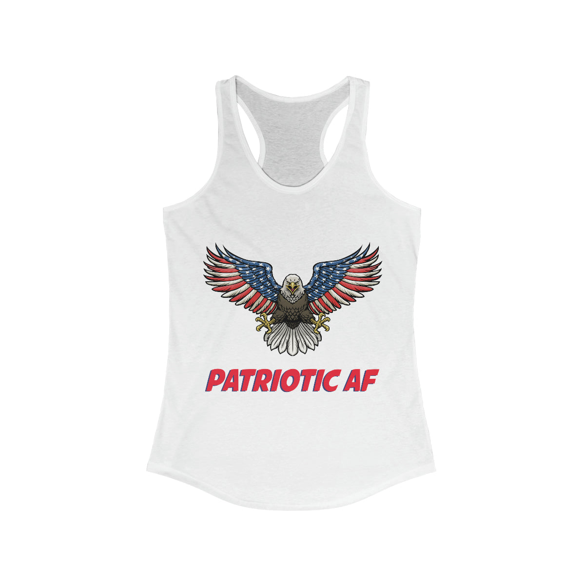 Patriotic AF with American Eagle 2 | Women's Racerback Tank - Rise of The New Media