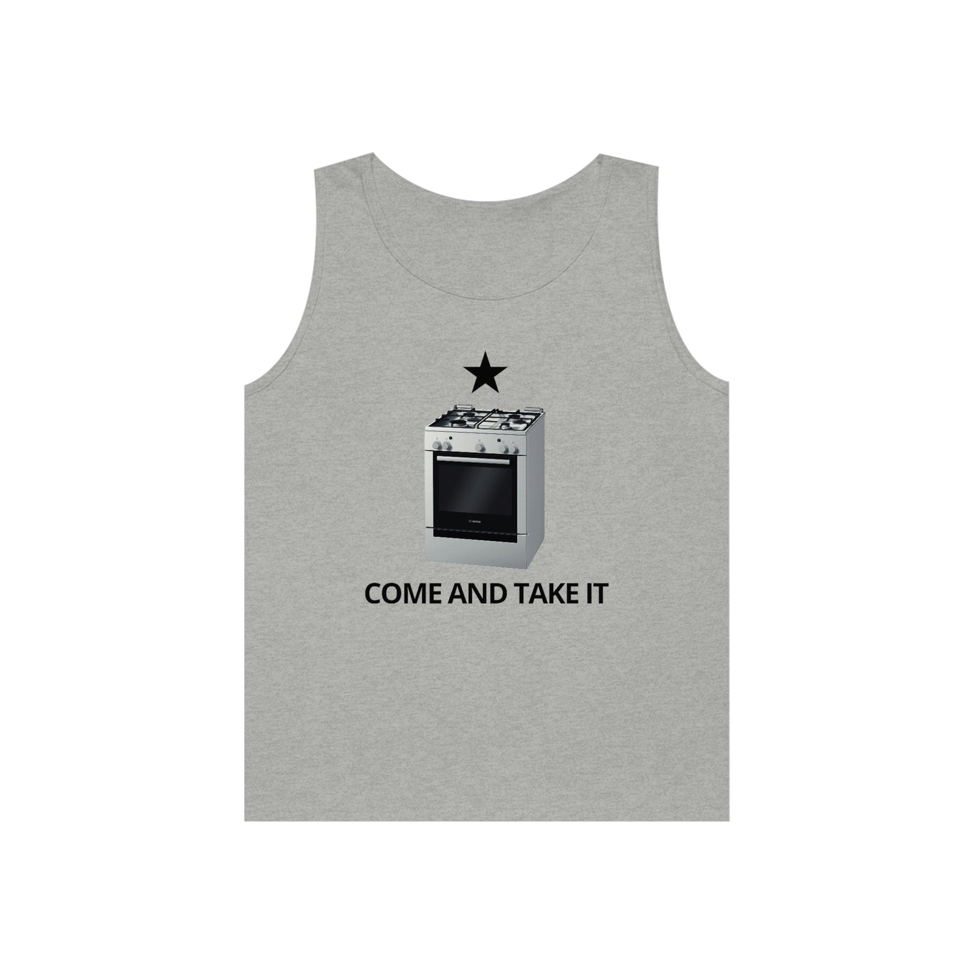 Gas Stove Come And Take It | Men's Heavy Cotton Tank Top - Rise of The New Media
