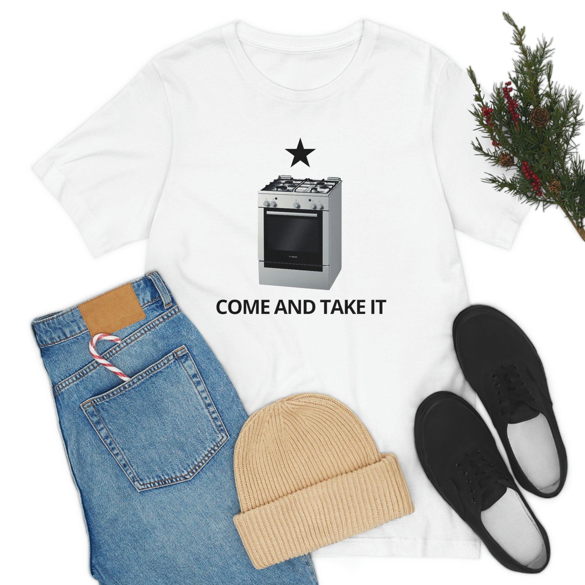 Gas Stove - Come And Take It | Mens/Unisex Short Sleeve T-Shirt - Rise of The New Media
