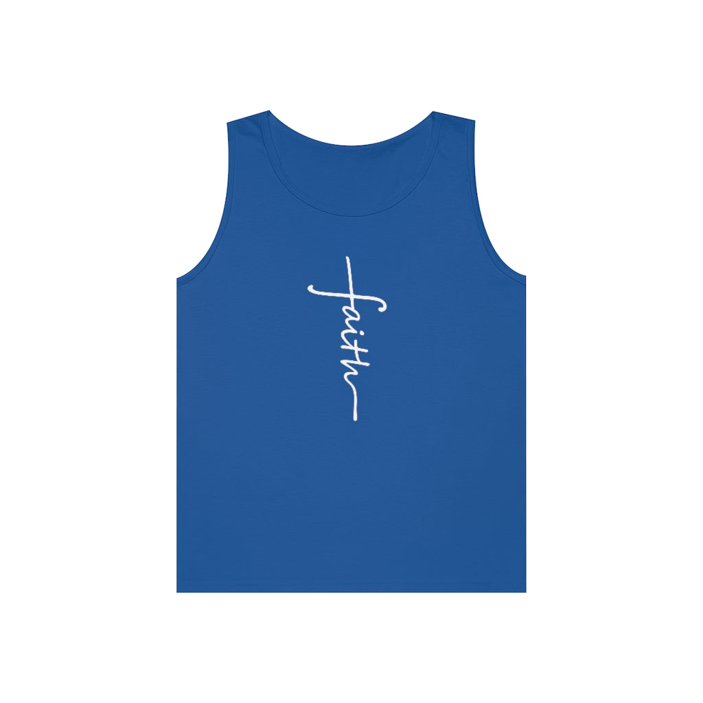 Faith | Men's Heavy Cotton Tank Top - Rise of The New Media