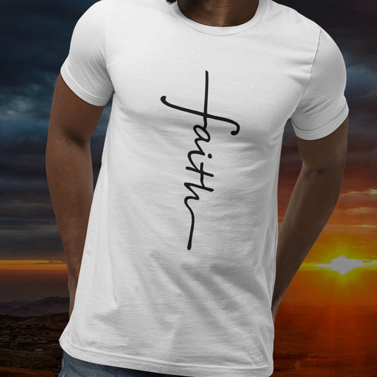 Faith | Mens/Unisex Short Sleeve T-Shirt - Rise of The New Media