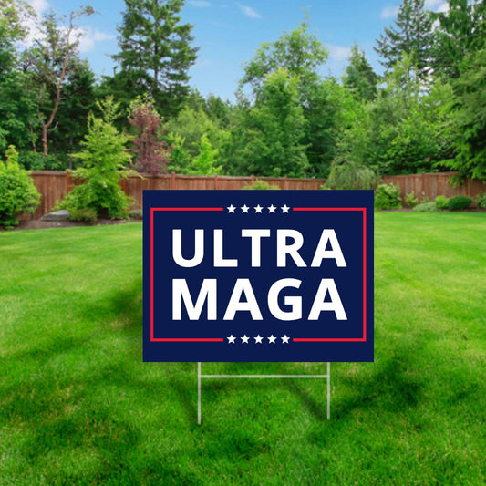 Ultra Maga | One-sided Yard Sign - Rise of The New Media