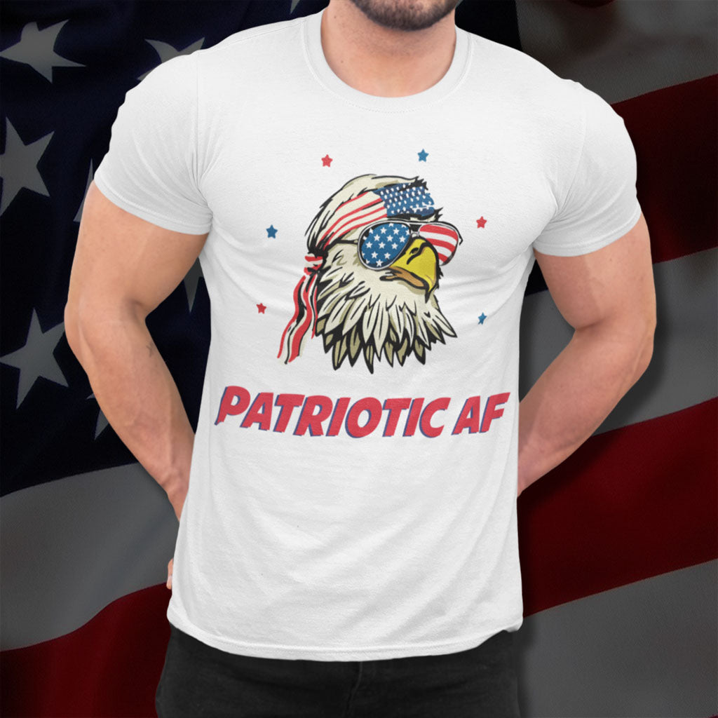 Patriotic AF with American Eagle | Mens/Unisex Short Sleeve T-Shirt - Rise of The New Media