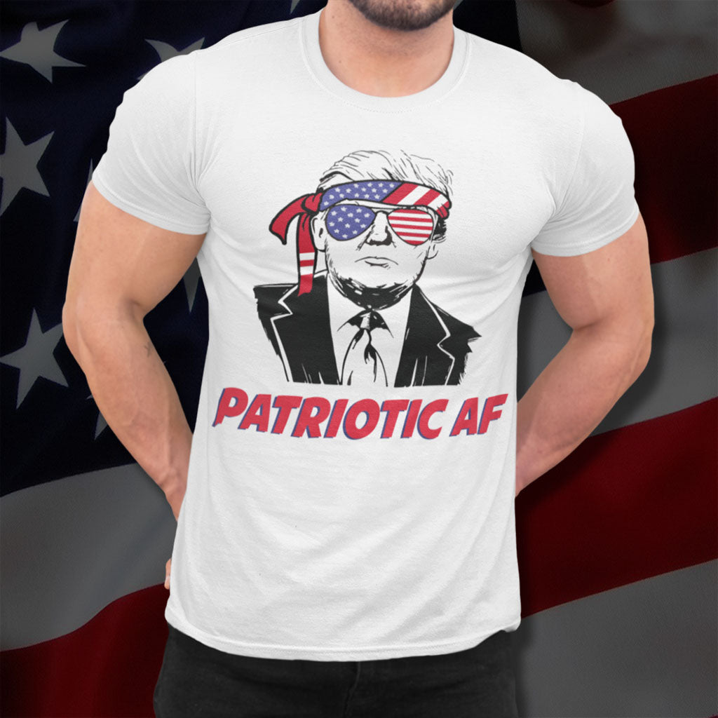 Patriotic AF with Trump | Mens/Unisex Short Sleeve T-Shirt - Rise of The New Media